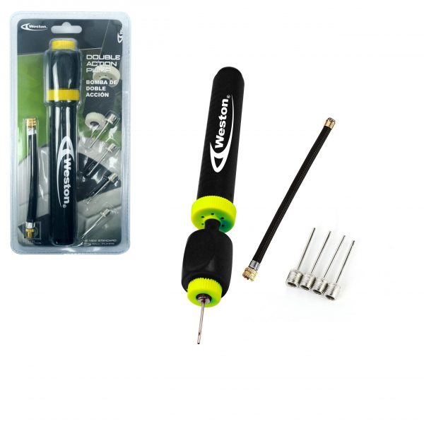 Bomba P/Inflar Balones Doble Accion 8" C/4 Agujas Y Manguera