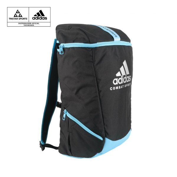 Mochila Adidas Sport Artes Marciales Negro/Cian Brillante