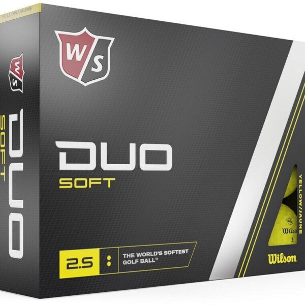 Pelotas de golf Wilson Duo Soft Yellow (12 pelotas)